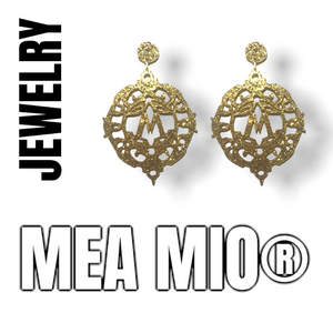 MEA MIO medaillon oorbellen in gouden glitter - www.meamio.com