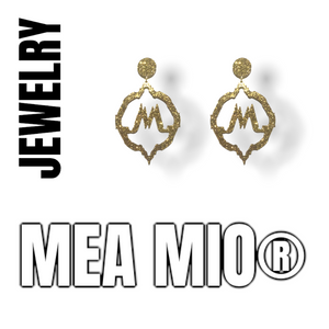 MEA MIO kleine medaillon oorbellen in gouden glitter - www.meamio.com